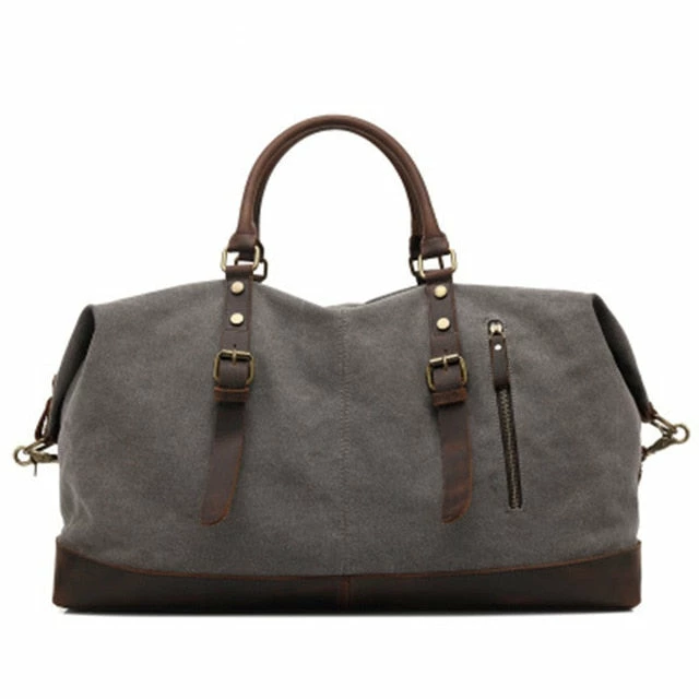 2018 New Canvas Leather Men Travel Bags Carry On Luggage Bags Men Duffel Bags High Capacity 4 2018 New Canvas Leather Men Travel Bags Carry On Luggage Bags Men Duffel Bags High Capacity - Image 4