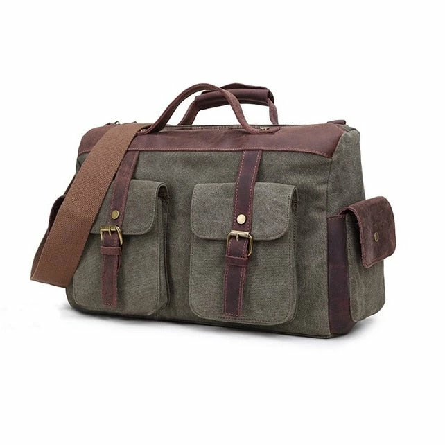 Vintage Canvas Leather Men'S Travel Bags Carry On Luggage Bags Men Duffel Bags Travel Tote Large 1 Vintage Canvas Leather Men'S Travel Bags Carry On Luggage Bags Men Duffel Bags Travel Tote Large